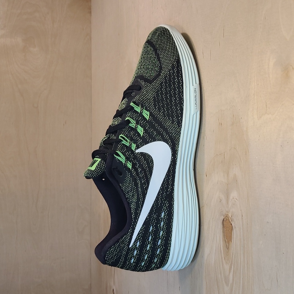 Nike Lunar Tempo 2 Green Black Athletic Running Shoes 818098-301